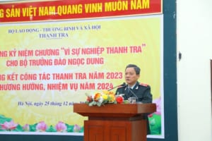 Chánh Thanh tra Bộ LĐ-TB&XH phát biểu hội nghị